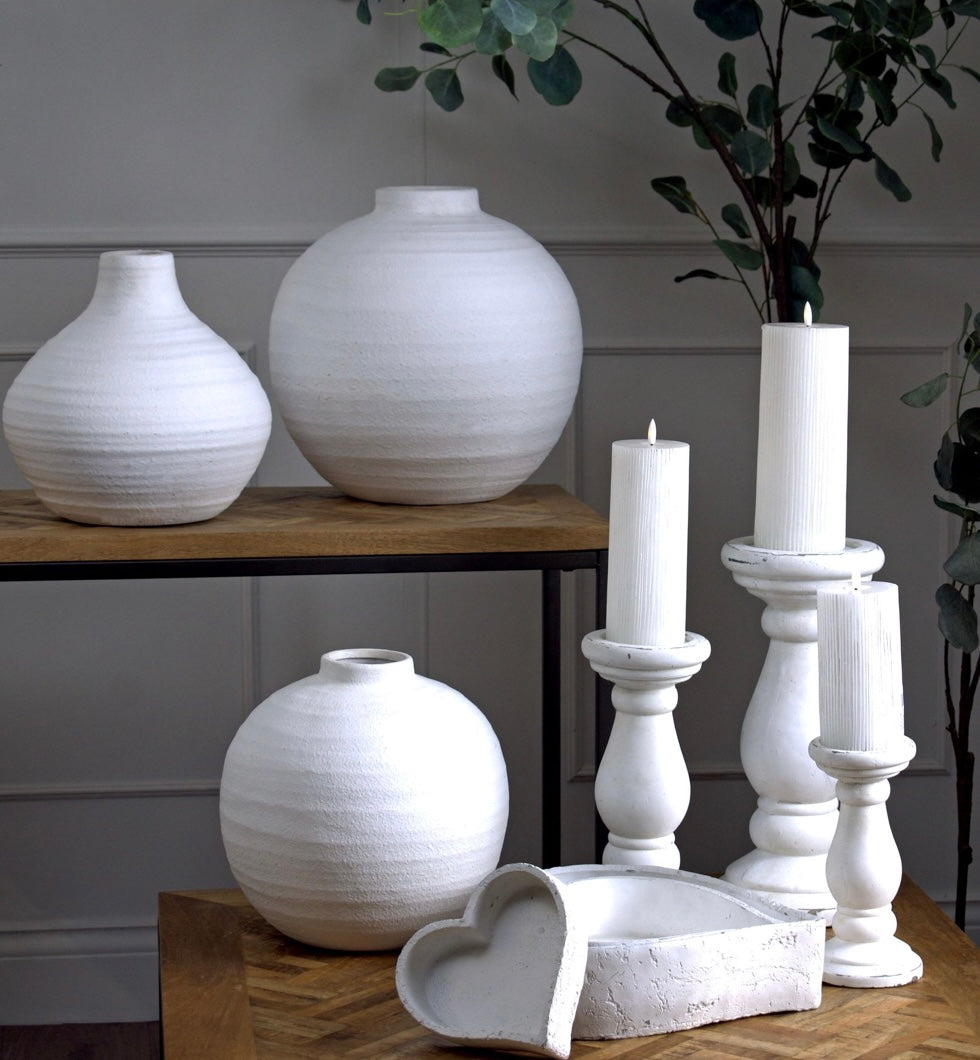 Tiber Matt White Vase