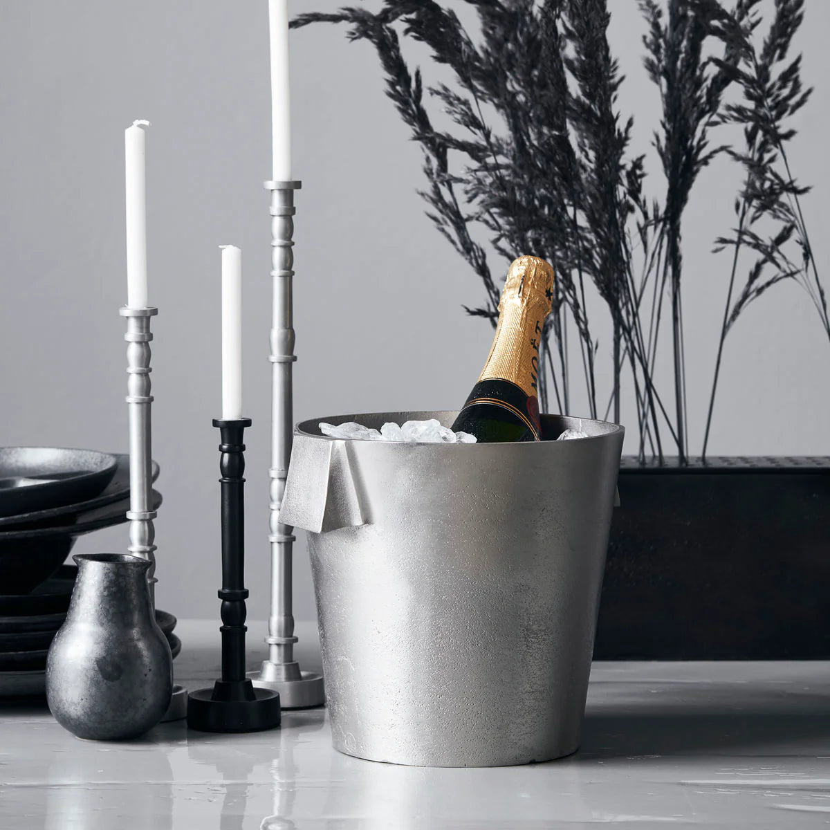 Wine Cooler Brushed Silver