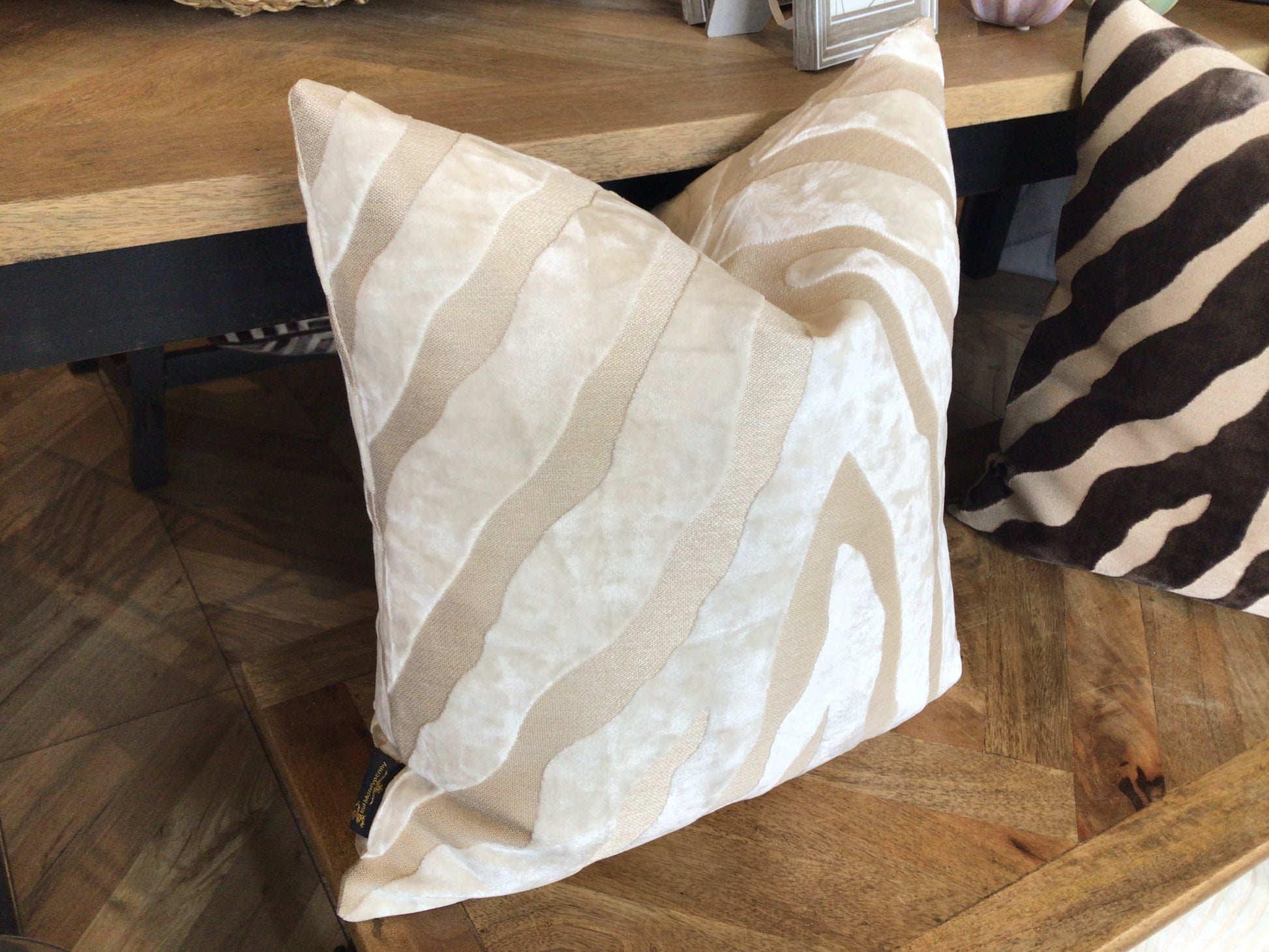 Malini Zebedeedodah Ivory Cushion