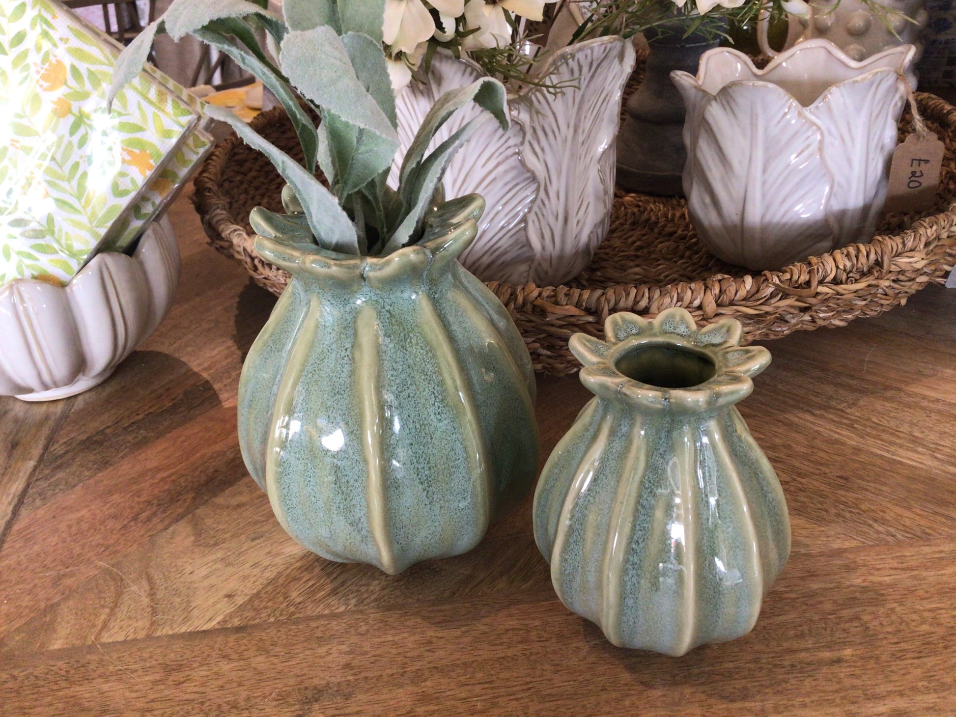 Lillian Vase Green Small