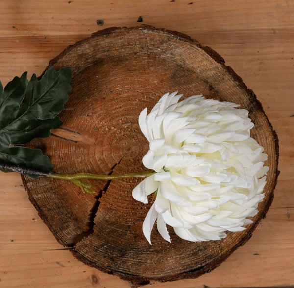 White Chrysanthemum Faux Stem