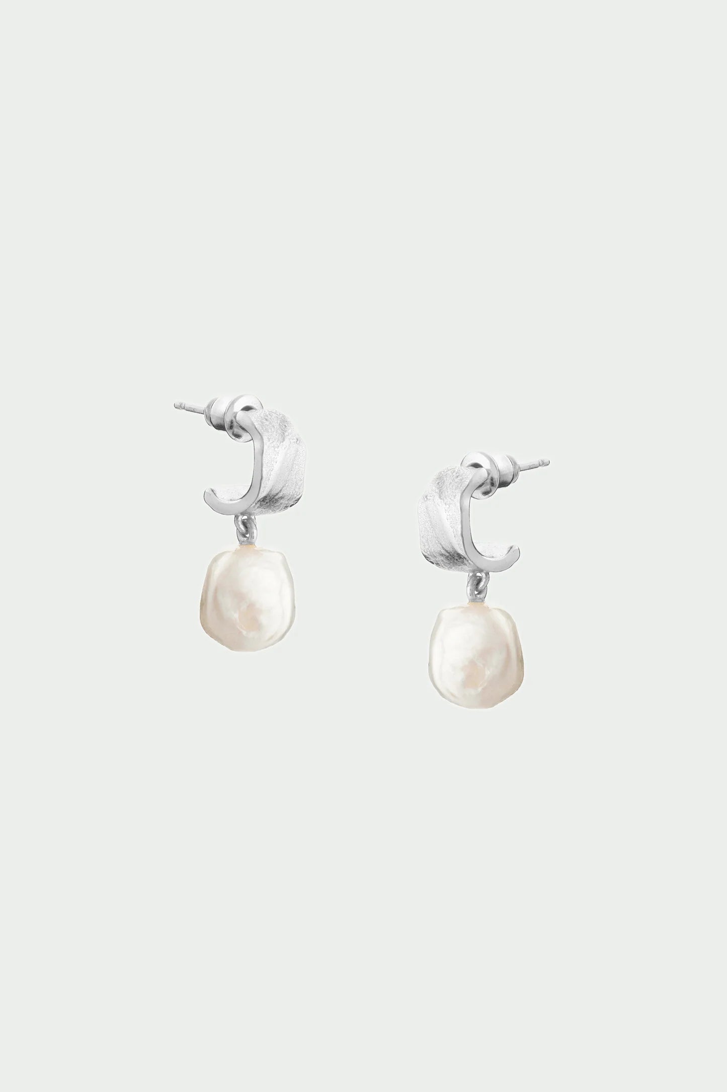 Freshwater Pearl Earrings Silver