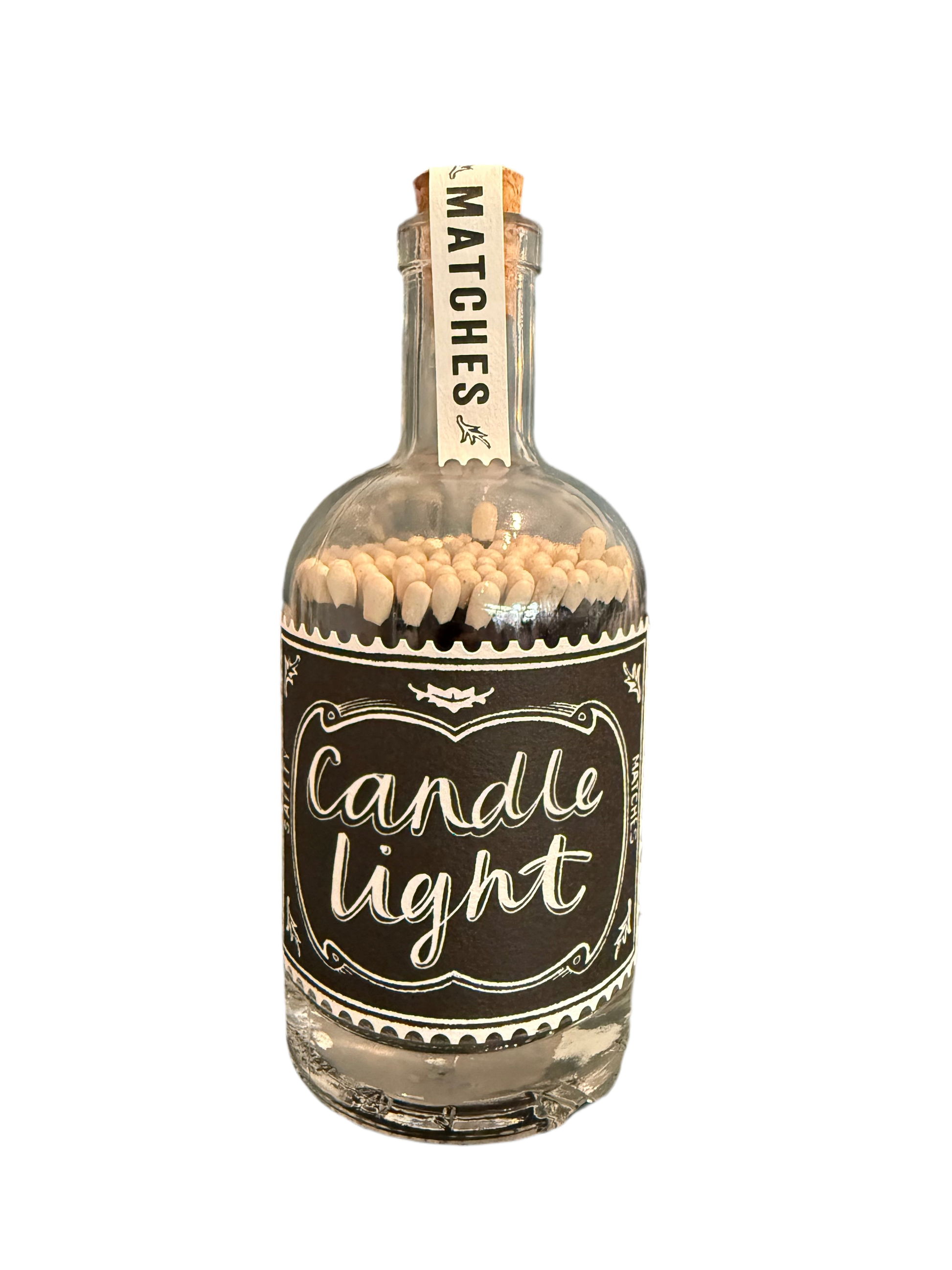 Candle Light Glass Bottle Matches
