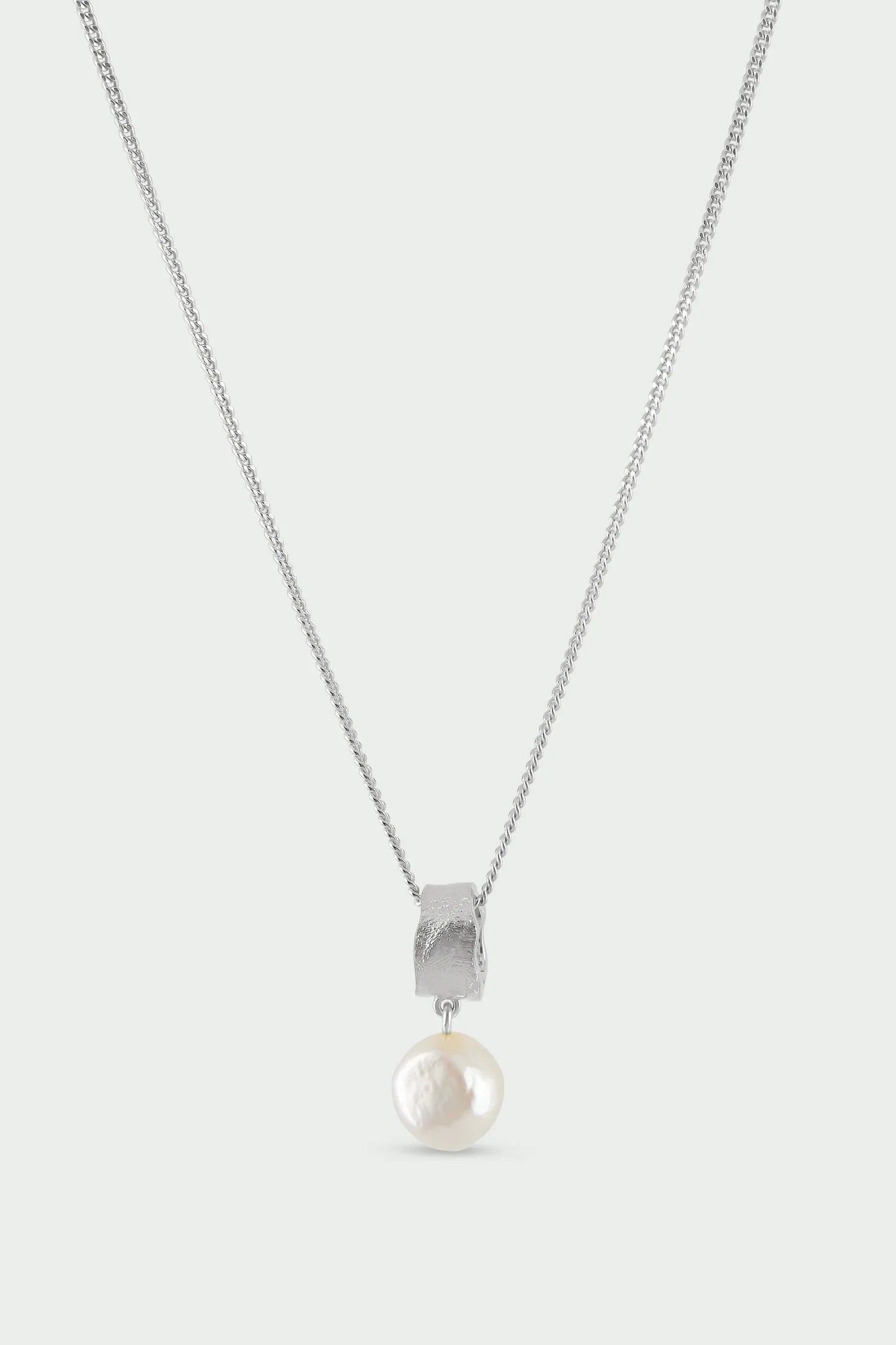 Freshwater Pearl Necklace Silver
