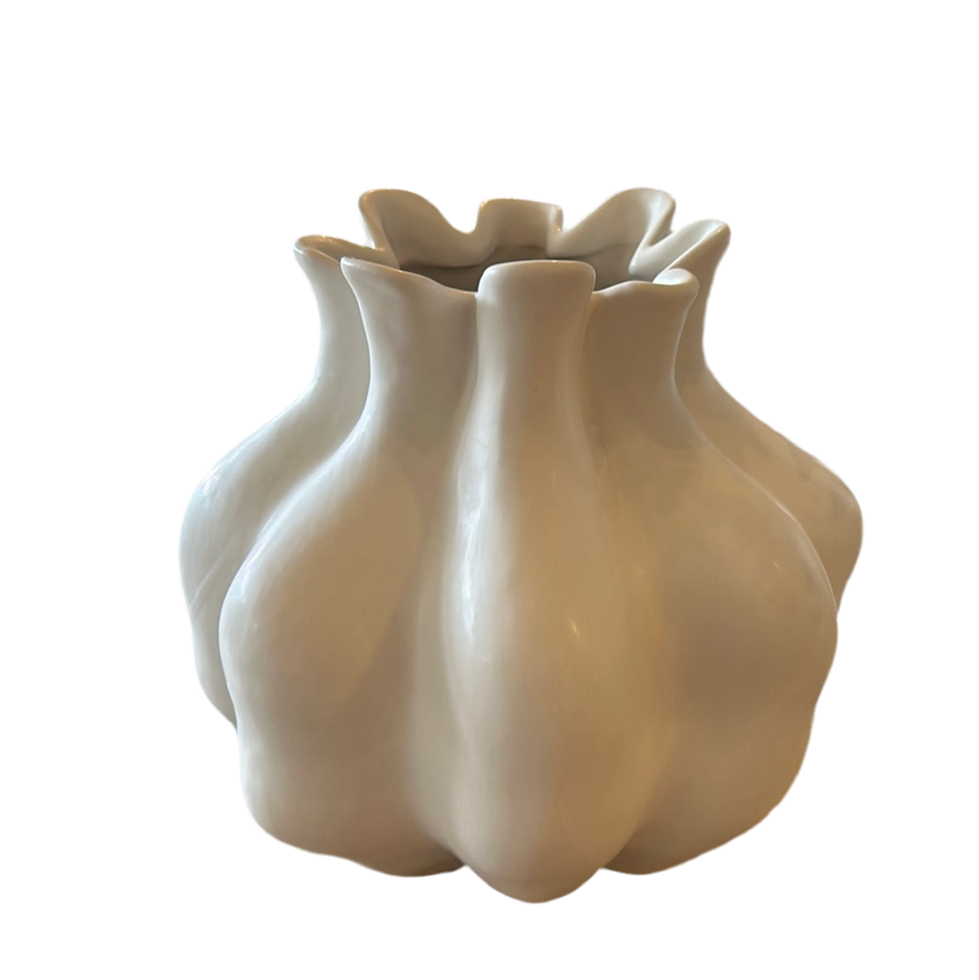 Violet Vase Small White