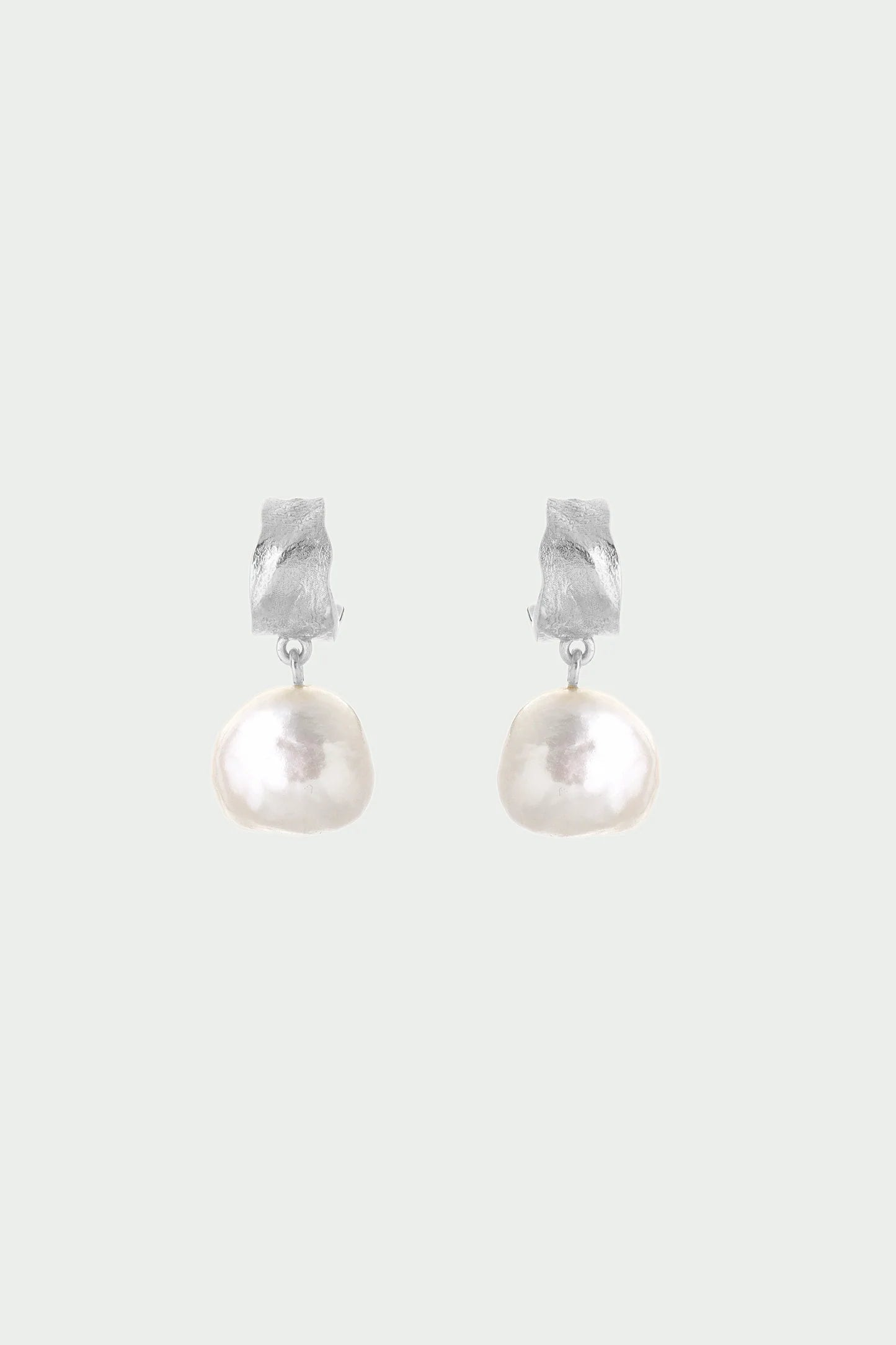 Freshwater Pearl Earrings Silver