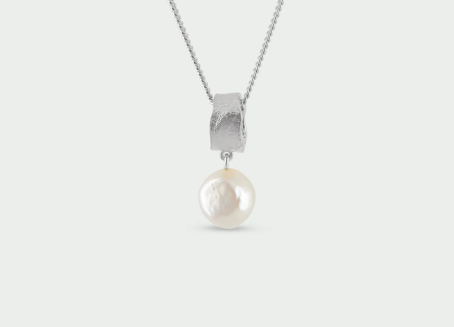 Freshwater Pearl Necklace Silver