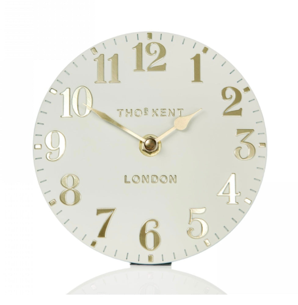6” Arabic Mantel Clock Oatmeal
