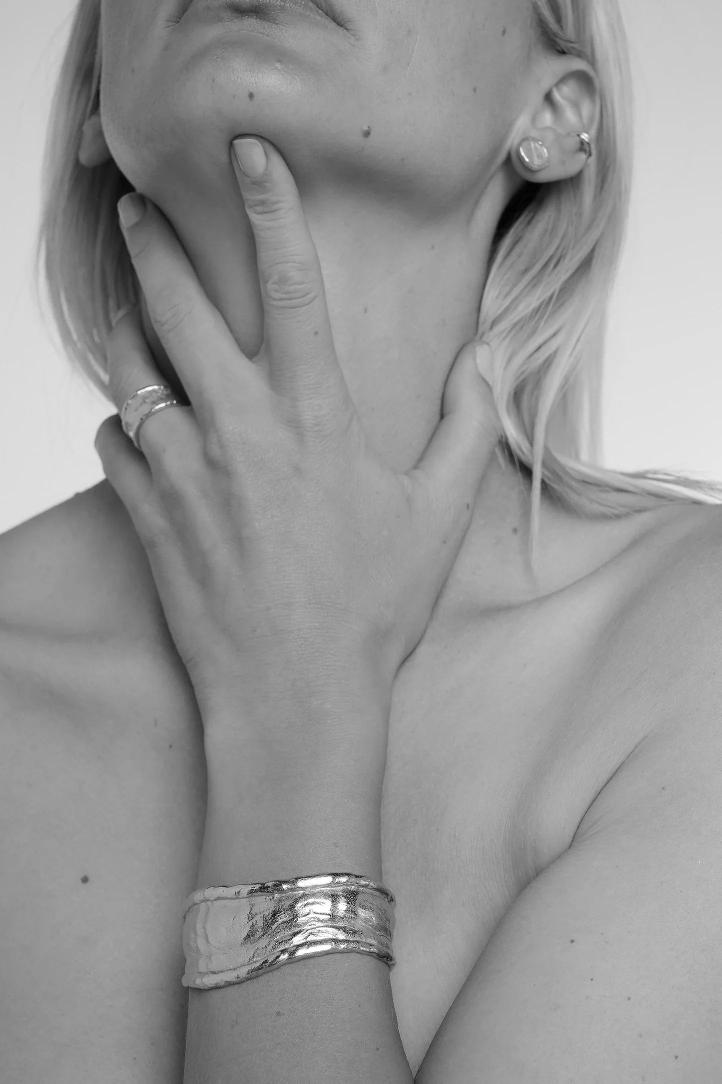 Arc Cuff Bangle Silver