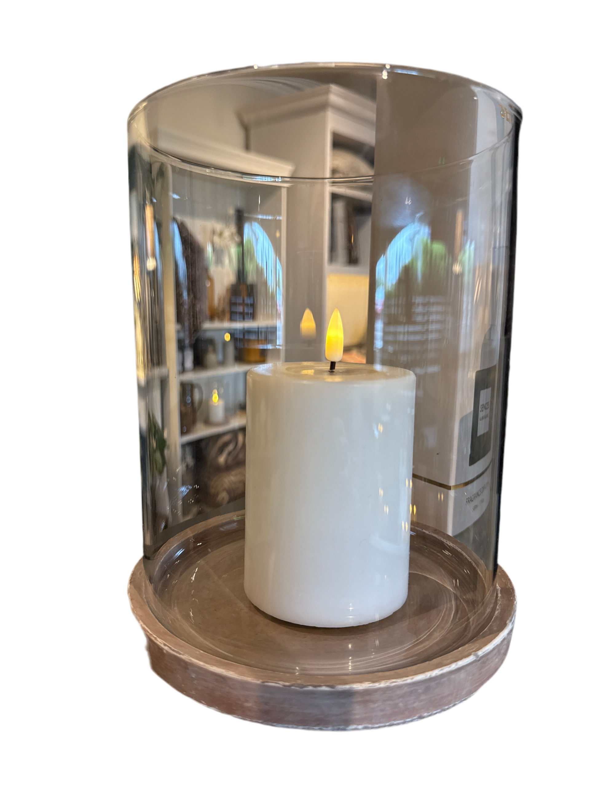 Siena Brown Large Hurricane Lantern