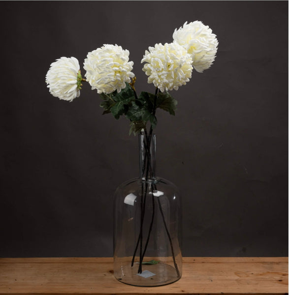 White Chrysanthemum Faux Stem