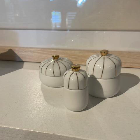 Rader mini miniature set of 3 gold stripe
