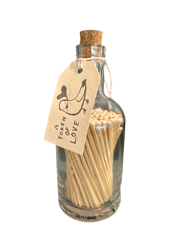 Token Love Glass Bottle Matches