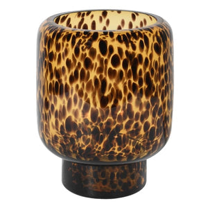 Amber Mottled Glass Vase