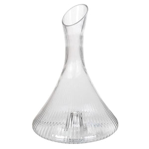 Clear Ribbed Glass Carafe