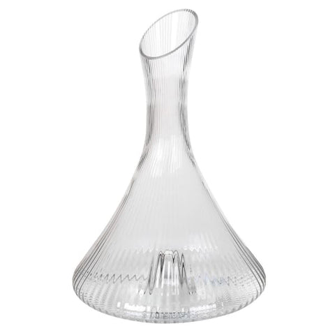 Clear Ribbed Glass Carafe