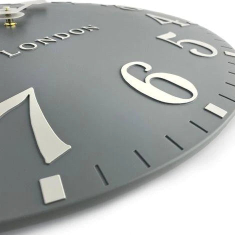 Arabic Wall Clock Flax Blue 12”