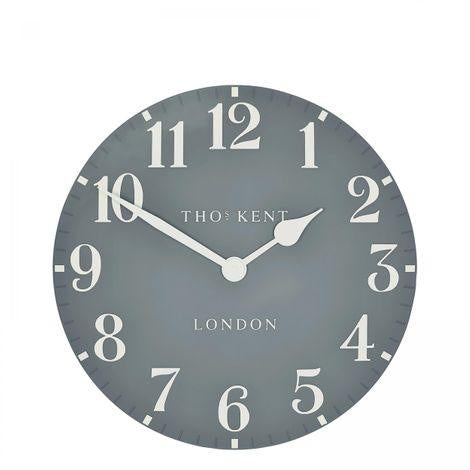 Arabic Wall Clock Flax Blue 12”