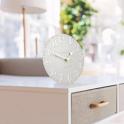 Arabic Mantel Clock Grey 6”