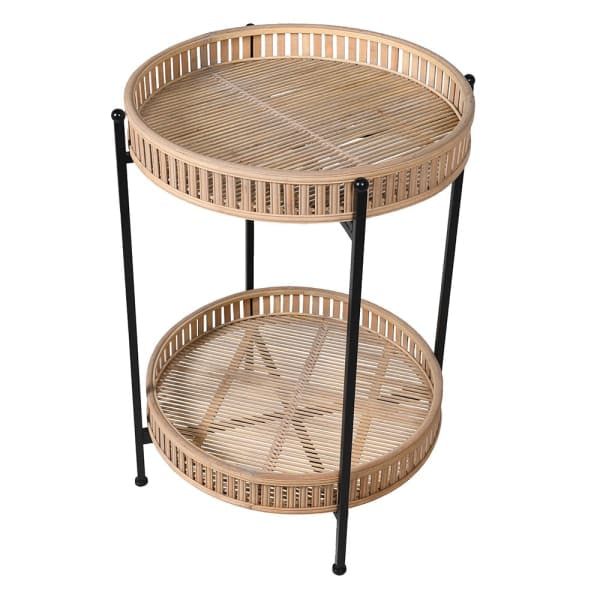 Bamboo Side Table 2 Tier
