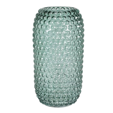 Green Bobbled Glass Vase