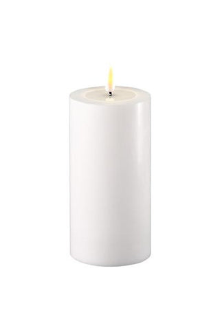 Deluxe White LED Pillar Candle Large