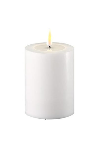 Deluxe White LED Pillar Candle Small