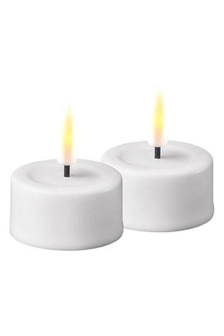 Deluxe White LED Tealights Set of 2