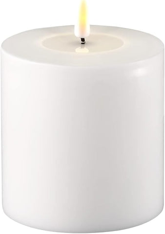 Deluxe White LED Wide Pillar Candle
