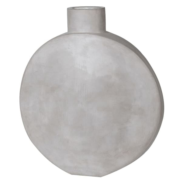 Large Round Concrete Vase
