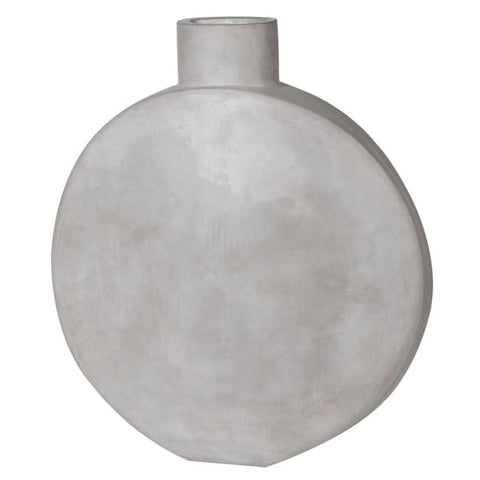 Large Round Concrete Vase