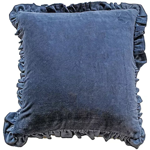 Layla Frill Cushion Blue