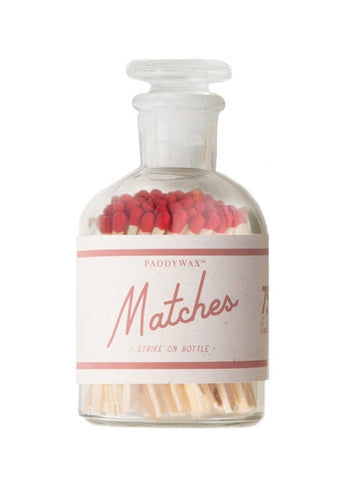 Matches Glass Bottle  Red Tip