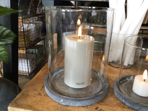 Amalfi Grey Large Hurricane Lantern