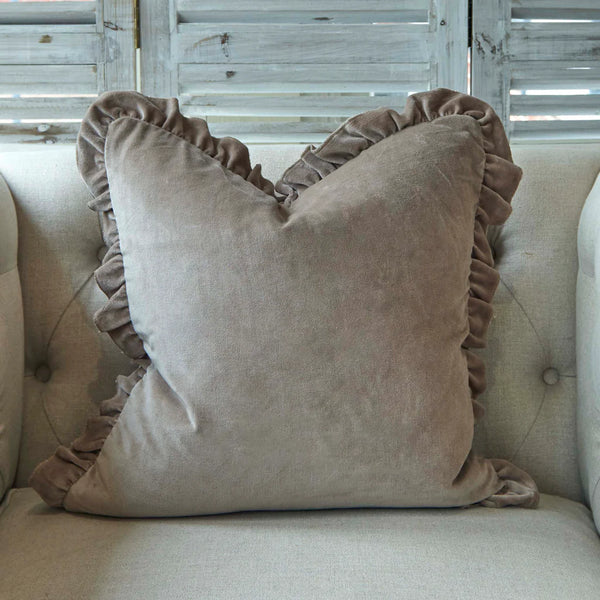 Malini Layla Frill Cushion Mink