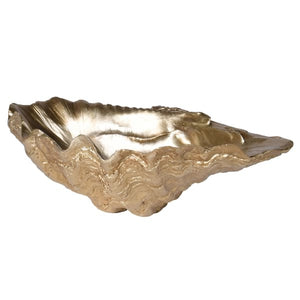 Small Gold Clam Decor