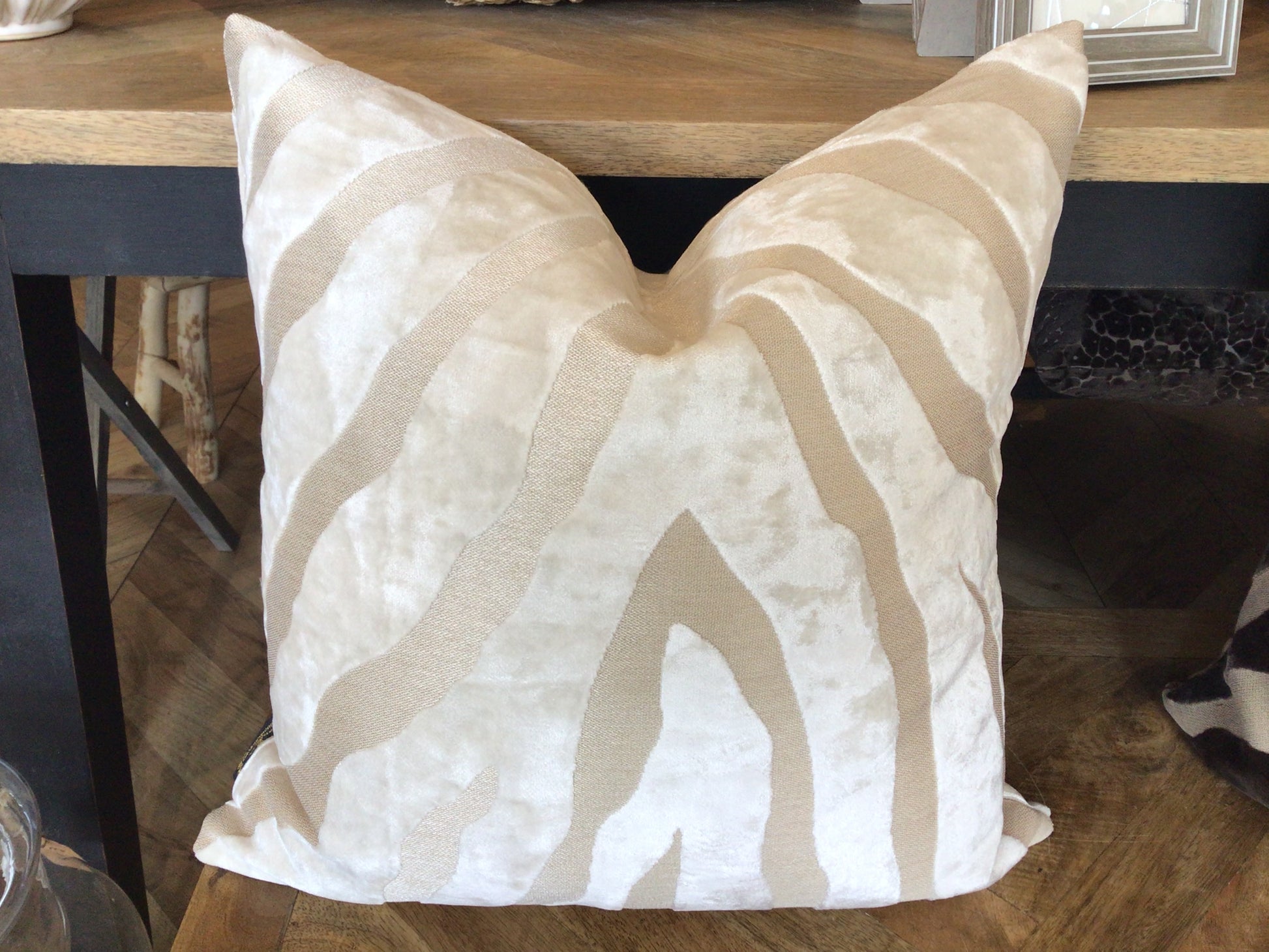 Malini Zebedeedodah Ivory Cushion