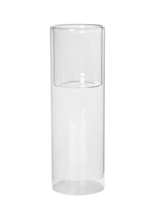 Large glass cylinder c/holder
