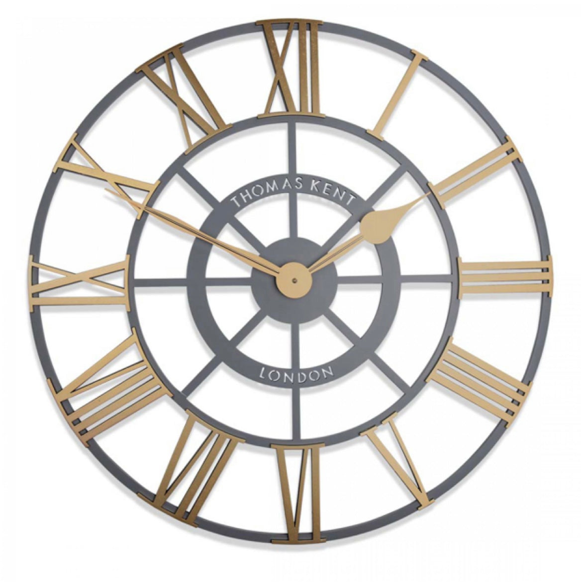 Evening Star Skeleton Clock Brass