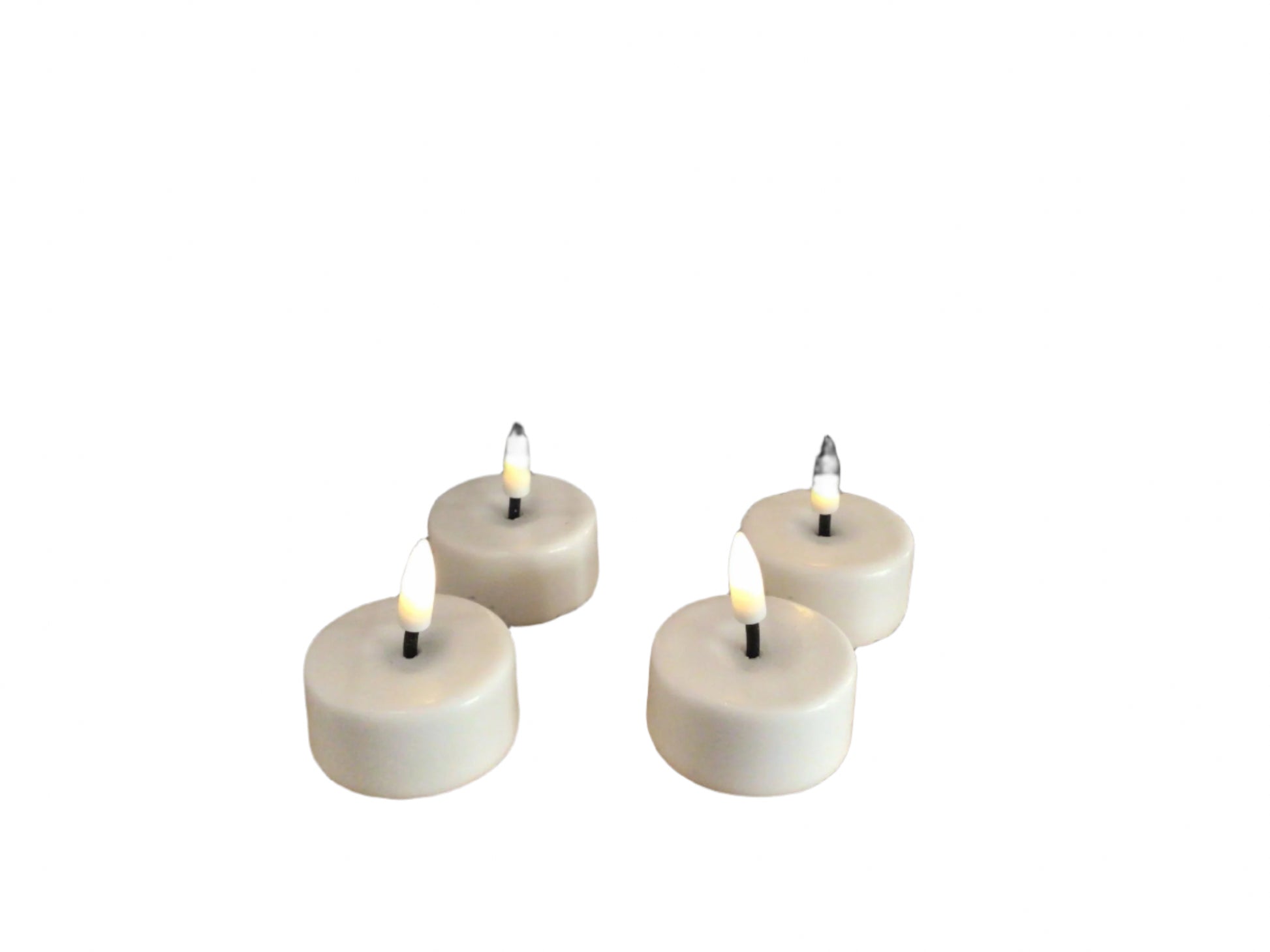LED Tealights Small White Set of 4
